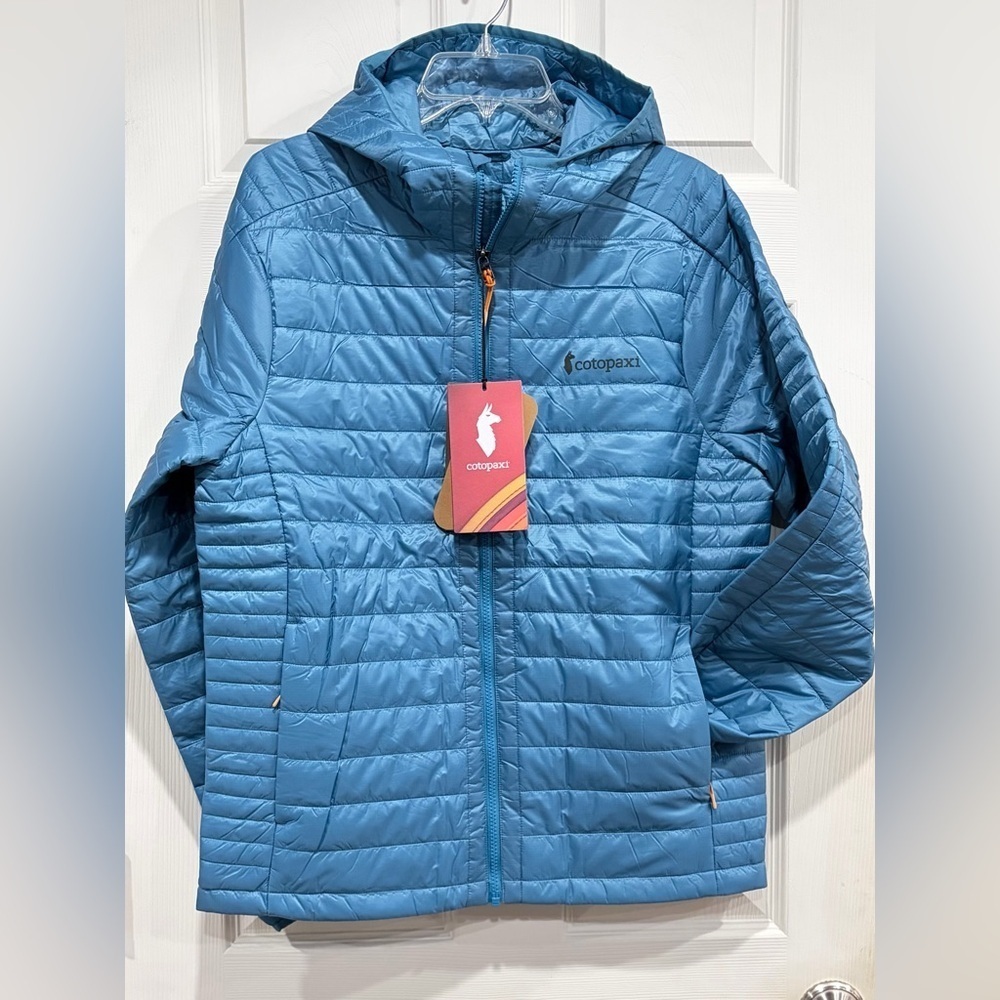 Cotopaxi Men's XL Capa Insulated Hooded Jacket Drizzle Blue NWT Puffer